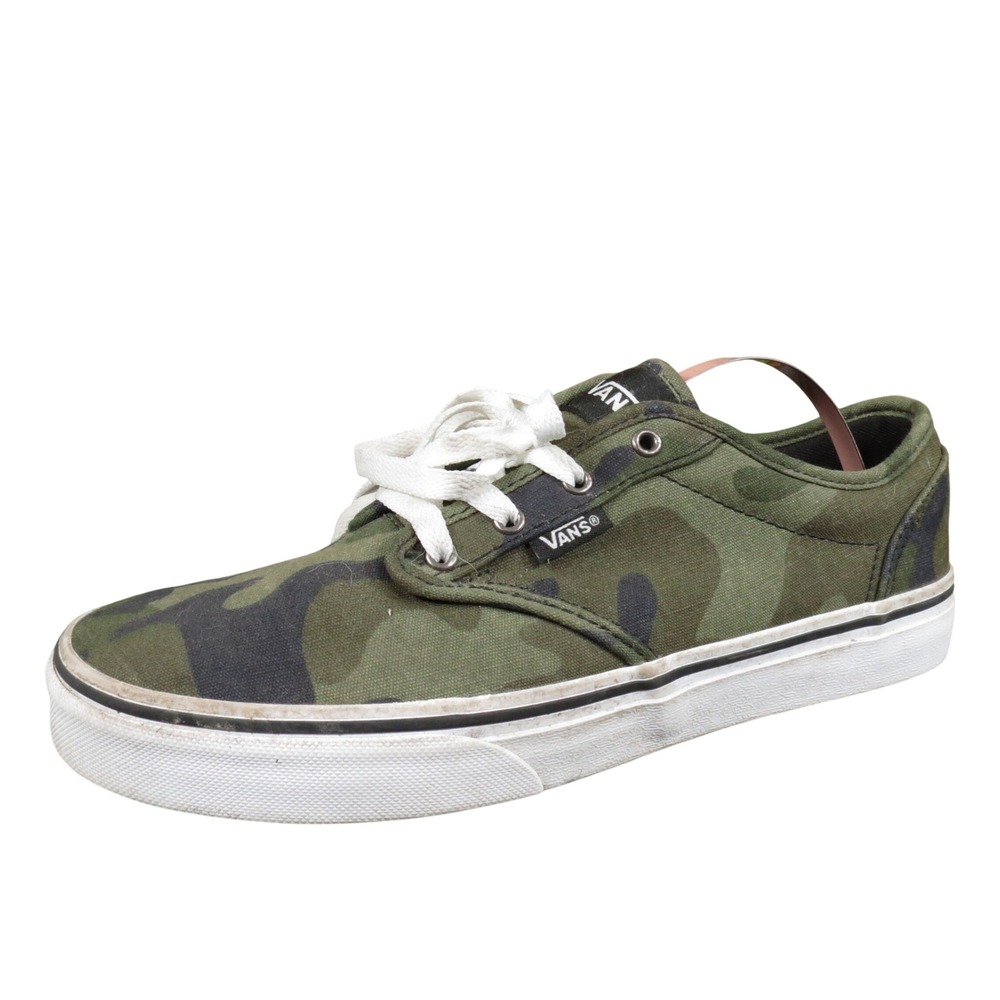 Vans Kids Camo Canvas Low-Top Sneakers - Green and Black